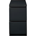 Lorell 20" File/File Mobile File Cabinet with Full-Width Pull, Black, LLR49524