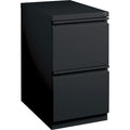Lorell 20" File/File Mobile File Cabinet with Full-Width Pull, Black, LLR49524