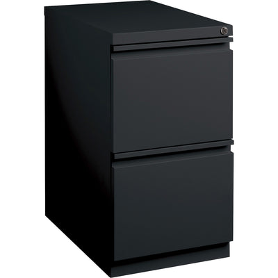 Lorell 20" File/File Mobile File Cabinet with Full-Width Pull, Black, LLR49524