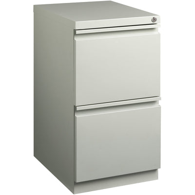 Lorell 20" File/File Mobile File Cabinet with Full-Width Pull, Light Gray, LLR49525