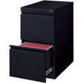 Lorell 23" File/File Mobile File Cabinet with Full-Width Pull, Black, LLR49530