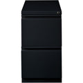 Lorell 23" File/File Mobile File Cabinet with Full-Width Pull, Black, LLR49530