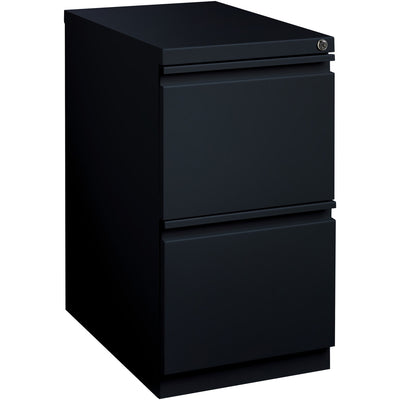 Lorell 23" File/File Mobile File Cabinet with Full-Width Pull, Black, LLR49530