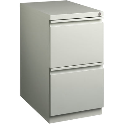 Lorell 23" File/File Mobile File Cabinet with Full-Width Pull, Light Gray, LLR49531