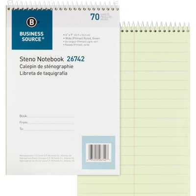 Business Source Steno Notebook, 6" x 9", BSN26742