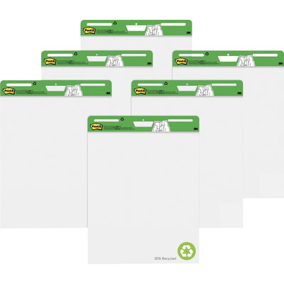 3M Post-it Flip-Chart Pad, 25" x 30", 6 / Carton, MMM559RPVAD6