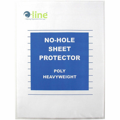 C-Line No-Hole Poly Sheet Protectors, Clear, 8 1/2" Width x 11" Length, 1 Box, CLI62907