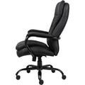 Lorell Big & Tall Double Cushion Executive High-Back Chair, Black, LLR62624