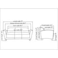 Lorell Accession Reception Sofa, Black, LLR68950