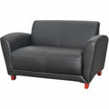 Lorell Accession Reception Loveseat, Black, LLR68951