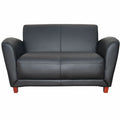 Lorell Accession Reception Loveseat, Black, LLR68951
