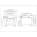Lorell Accession Club Chair with Tablet Tray, LLR68953
