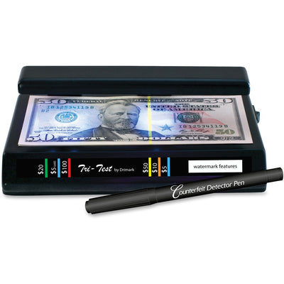 Dri Mark Tri Test Counterfeit Detector, Black, 1 Box, DRI351TRI