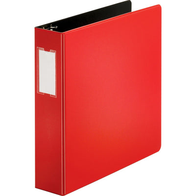 Business Source Slanted D-ring Binders, Red, BSN33112