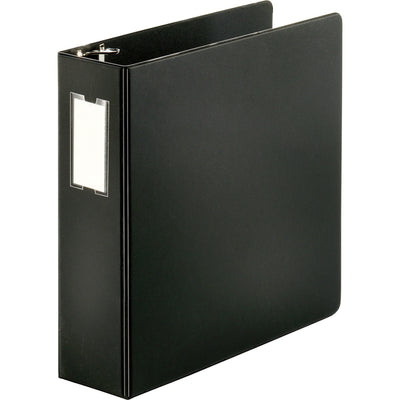 Business Source Slanted D-ring Binders, Black, BSN33113