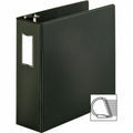 Business Source Slanted D-ring Binders, Black, BSN33117