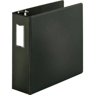 Business Source Slanted D-ring Binders, Black, BSN33117