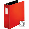 Business Source Slanted D-ring Binders, Red, BSN33120