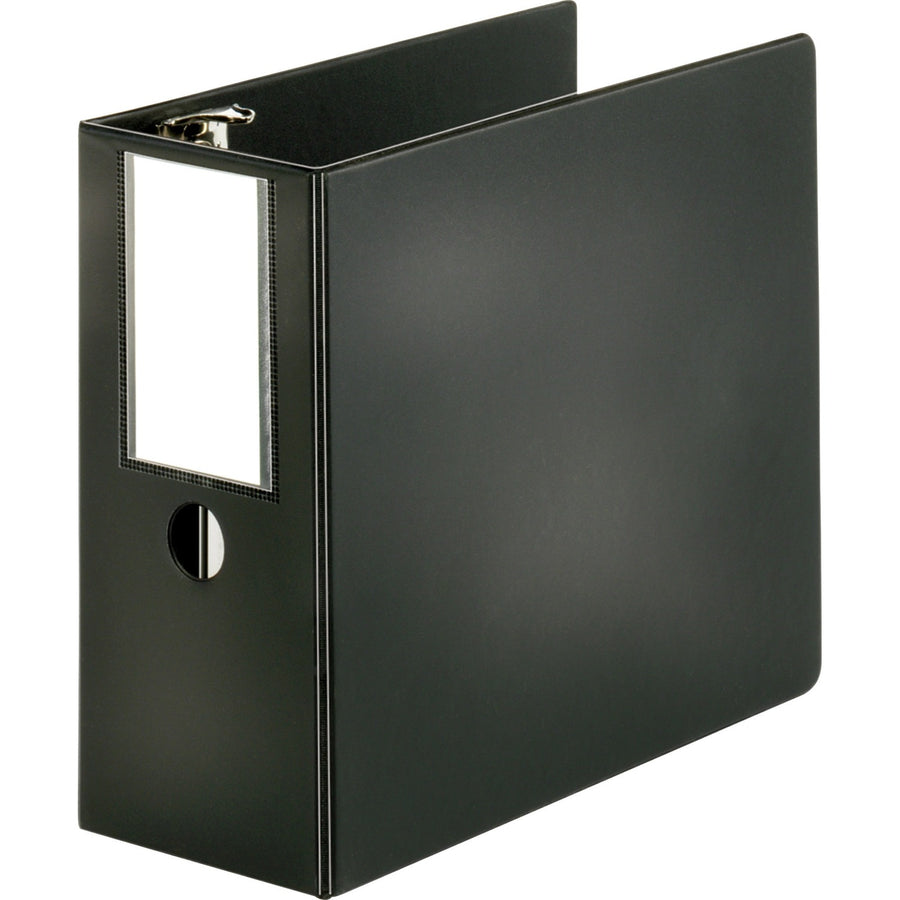 Business Source Slanted D-ring Binders, Black, 8 1/2" Width x 11" Length, 2EA/CT — view 1