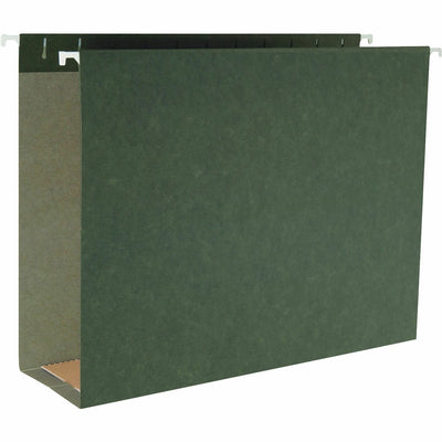 Business Source 1/5 Tab Cut Legal Recycled Hanging Folder, Standard Green, 8 1/2" Width x 14" Length, 25 / Box, BSN43855