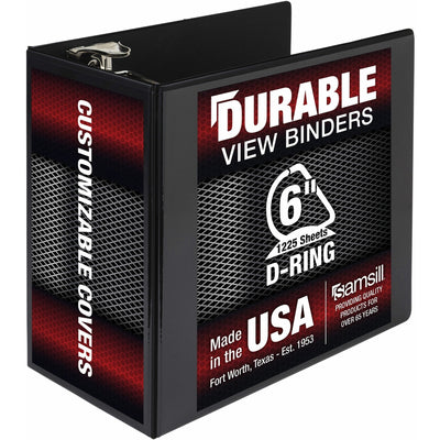 Samsill Durable View Binder, Black, 8 1/2" Width x 11" Length, SAM16420