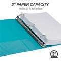 Samsill Earth's Choice Plant-based View Binders, Turquoise, 8 1/2" Width x 11" Length, 2 / Pack, SAMU86677