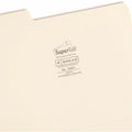 Smead SuperTab 1/3 Tab Cut Letter Recycled Top Tab File Folder, Manila, 8 1/2" Width x 11" Length, 50 / Box, SMD10401