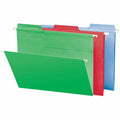 Smead FasTab 1/3 Tab Cut Legal Recycled Hanging Folder, Blue, 8 1/2" Width x 14" Length, 18 / Box, SMD64153