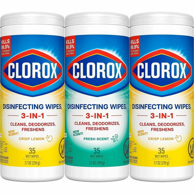 The Clorox Clorox Disinfecting Cleaning Wipes Value Pack, White, 3 / Pack, CLO30112