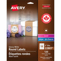 Avery Glossy White Round Labels2" Diameter, Bright White, 120 / Pack, AVE22807