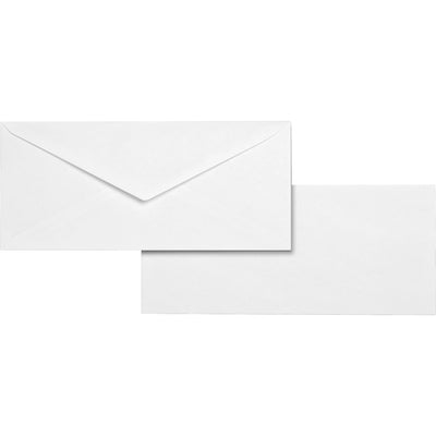 Business Source No. 10 White Wove V-Flap Business Envelopes, 500 / Box — view 1
