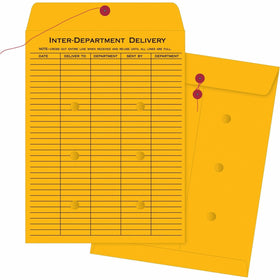 Business Source Ruled Interdepartmental Envelopes, Brown Kraft, 100 / Box, BSN04546