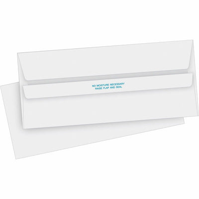 Business Source No. 10 Self-seal Invoice Envelopes, White, 500 / Box, BSN04644