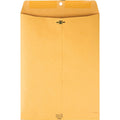 Quality Park 9 x 12 High Bulk Clasp Envelopes with Deeply Gummed Flaps, Brown Kraft, 100 / Box, QUA37891