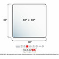Floortex Cleartex Ultimat XXL Polycarbonate Square Chair Mat for Hard Floors - 60" x 60", FLR1215015019ER