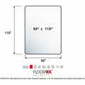 Floortex XXL Polycarbonate Rectangular Chair Mat for Hard Floors - 60" x 118", Clear, FLR1215030019ER