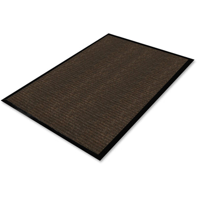 Genuine Joe Gold Dual-Rib Hard Surface Floor Mat, Chocolate, GJO02400