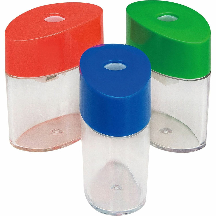 Integra Assorted Color Oval Plastic Sharpeners, Lid, ITA42850