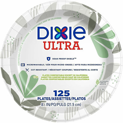 Georgia Pacific . Dixie Ultra Pathways 8-1/2" Heavyweight Paper Plates by GP Pro, White, 4 / Carton, DXESXP9PATHCT