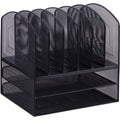 Lorell Mesh Desk Organizer, Black, LLR37523