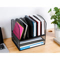 Lorell Mesh Desk Organizer, Black, LLR37523
