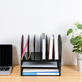 Lorell Mesh Desk Organizer, Black, LLR37523