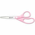 Acme United Westcott 8" Breast Cancer Awareness Straight Scissors, Pink, ACM15387