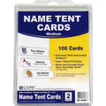C-Line Embossed Cardstock Name Tents, White, 8 1/2" x 11", 100 / Box, CLI87587