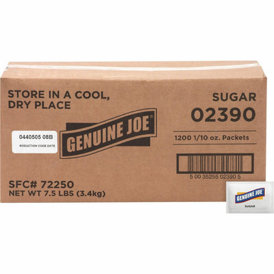 Genuine Joe Sugar Packets, 1200 / Box, GJO02390