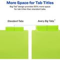 Avery Big Tab Tab Divider, Multicolor, AVE11273