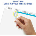 Avery Big Tab Clear Label Index Maker Dividers, White, 8.50" Width x 11" Length, 1 Pack, AVE11492