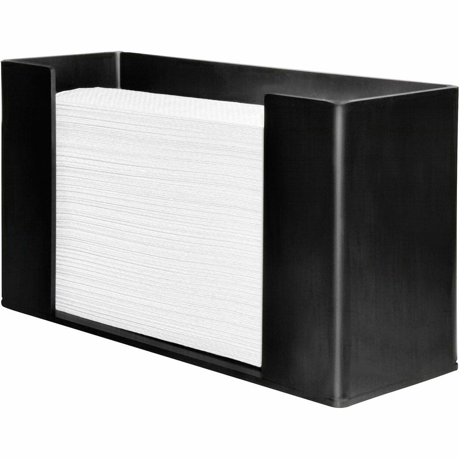 Genuine Joe Folded Paper Towel Dispenser, 11.5" x 6.8", Black, Acrylic, Wall Mountable, GJO11524