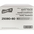 Genuine Joe Embossed Roll Bath Tissue, White, 80 / Carton, GJO2508080