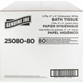 Genuine Joe Embossed Roll Bath Tissue, White, 80 / Carton, GJO2508080